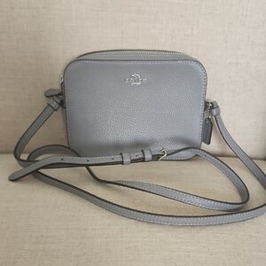 Coach Pebbled Leather Crossbody Bag in Gray